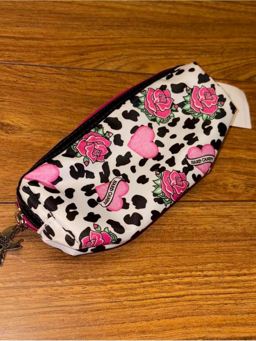 NWT Hard Candy leopard print makeup bag